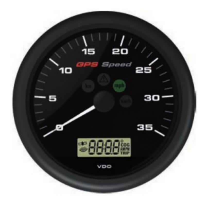 VDO ViewLine GPS Speedometer 0-35 kn Black 110 mm